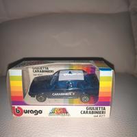 burago alfa romeo giulietta carabinieri arcobaleno