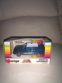 burago alfa romeo giulietta carabinieri arcobaleno