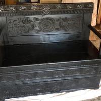 Antica cassa panca del 1800