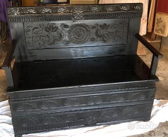 Antica cassa panca del 1800