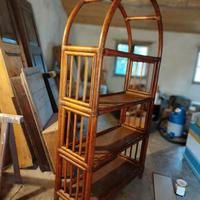 libreria In bambù anni 80