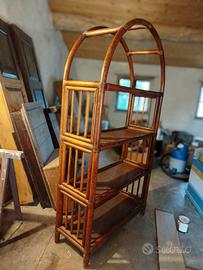 libreria In bambù anni 80