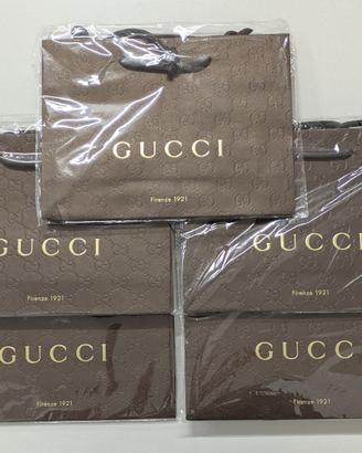 Gucci - Lotto 5 Buste / Shopper - Nuove