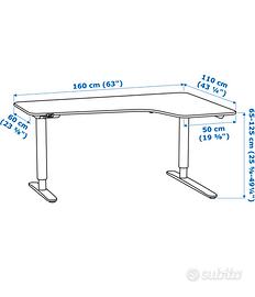 Base scrivania Ikea Bekant angolare 