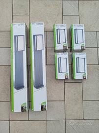 2 LAMPIONCINI 4  LAMPADE ALLUMINIO