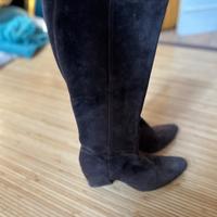 Stivali donna scamosciati marroni