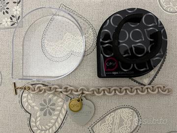 BRACCIALE DONNA OPS Love - Beige - Pendente Cuore