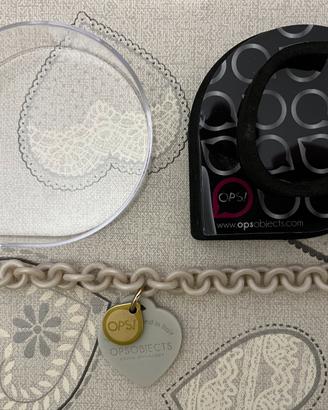 BRACCIALE DONNA OPS Love - Beige - Pendente Cuore