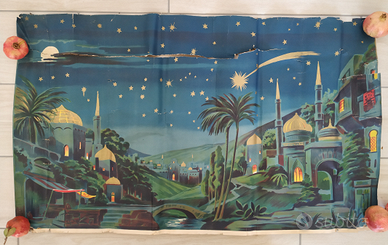 Fondale Presepe anni '50. Pezzo unico
