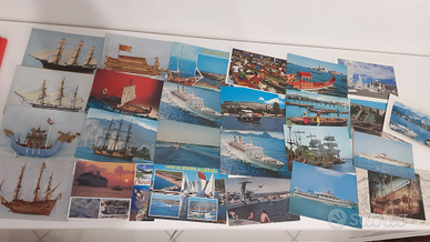 NAVI E BARCHE - n. 25 cartoline anni 70