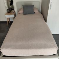 letto singolo con contenitore 