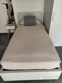 letto singolo con contenitore 