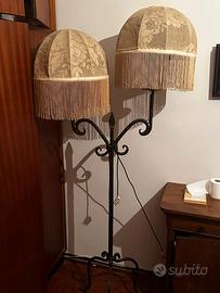Lampada a piantana vintage in tela