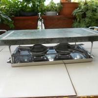 griglia da tavolo con pietra ollare