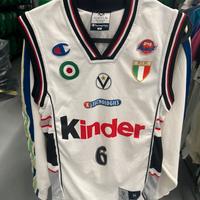 Maglia emanuel ginobili virtus kinder autografata