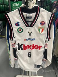 Maglia emanuel ginobili virtus kinder autografata