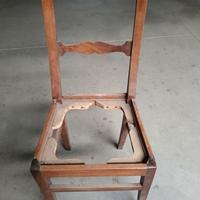 Sedie in noce del 700