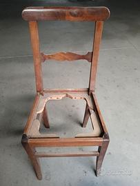 Sedie in noce del 700