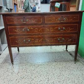 COMO' INTARSIATO 4 CASSETTI