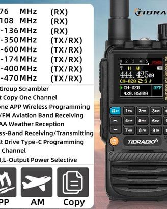 TIDRADIO H3 Radio Walkie Talkie APP x telefono a l