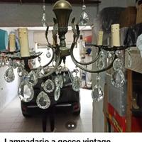 lampadario a gocce vintage