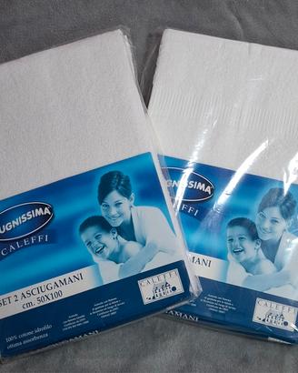 Caleffi Spugnissima 4 asciugamani (2 set) bianchi 
