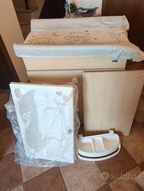 Fasciatoio CAM con vaschetta bagno e cassettiera