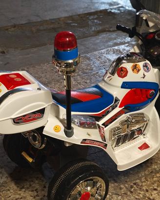 moto polizia elettrica per bambini 