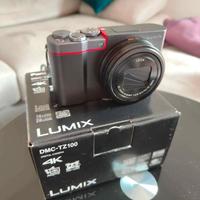 Fotocamera Panasonic Lumix TZ100 con scatola