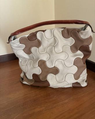 Borsa SOFIA C. in Vera Pelle – Patchwork Puzzle