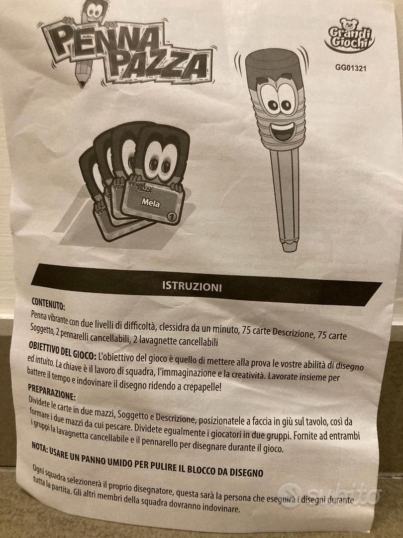 Grandi Giochi - Penna Pazza – Gioco Da Tavolo Con Penna Tremolante, Oltre 5500 Combinazioni, Per Risate In Famiglia O Tra Amici - 3