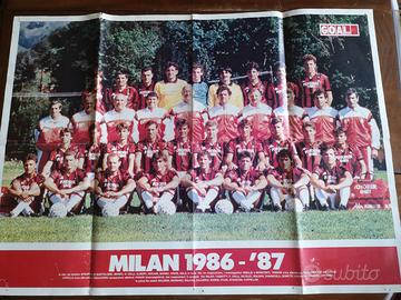 Poster Milan allegato A Forza Milan 1986/87