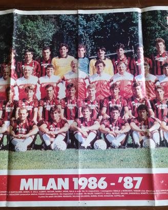 Poster Milan allegato A Forza Milan 1986/87