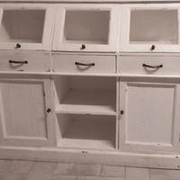 Dispensa pastaia in legno di mango stile shabby