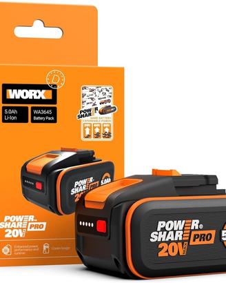Worx WA3645 Batteria PowerShare Pro da 20 V – 5,0