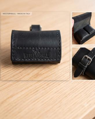 Porta Bloccadisco / Custodia in Cuoio Westernbull 