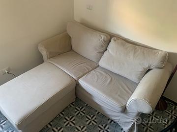 IKEA EKTORP 2 posti beige + pouf – buon prezzo