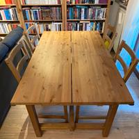 tavolo pranzo ikea Nordviken legno SOLO TAVOLO