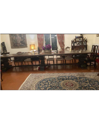 Tavolo antico legno massello 5,5metri