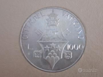 Moneta Vaticano 1000 lire argento