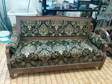 Divano letto antico primi ’900 in legno