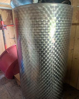 Botte 1000 L in acciaio inox 18/10 completa