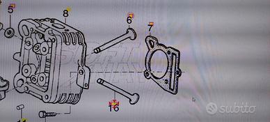 Coppia valvole motori piaggio/aprilia 125