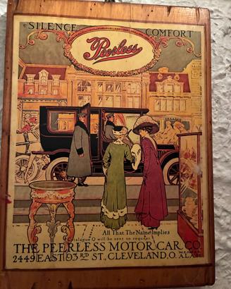 Quadro vintage  Peerless su legno 40 x 30