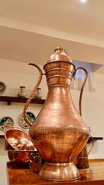 Grande Lotto Cucina Rame Martellato Vintage