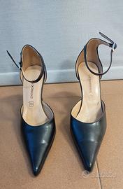 Scarpe eleganti donna pelle nera n.39