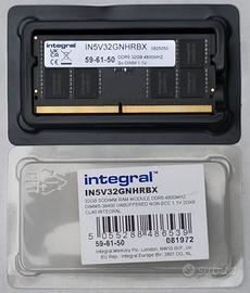 RAM Integral 32GB So-Dimm DDR5 4800MHz