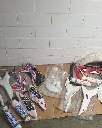 Kit plastiche red moto Honda crf 2017.