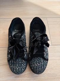Sneakers PINKO in tweed bouclé e raso - taglia 39