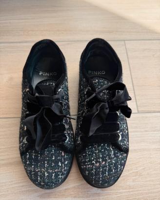 Sneakers PINKO in tweed bouclé e raso - taglia 39